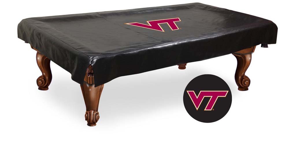 Virginia Tech Hokies NCAA Officially Licensed Billiard Table Cover - Waterproof Pool Table Protector for Game Room, Man Cave & Sports Bar Decor