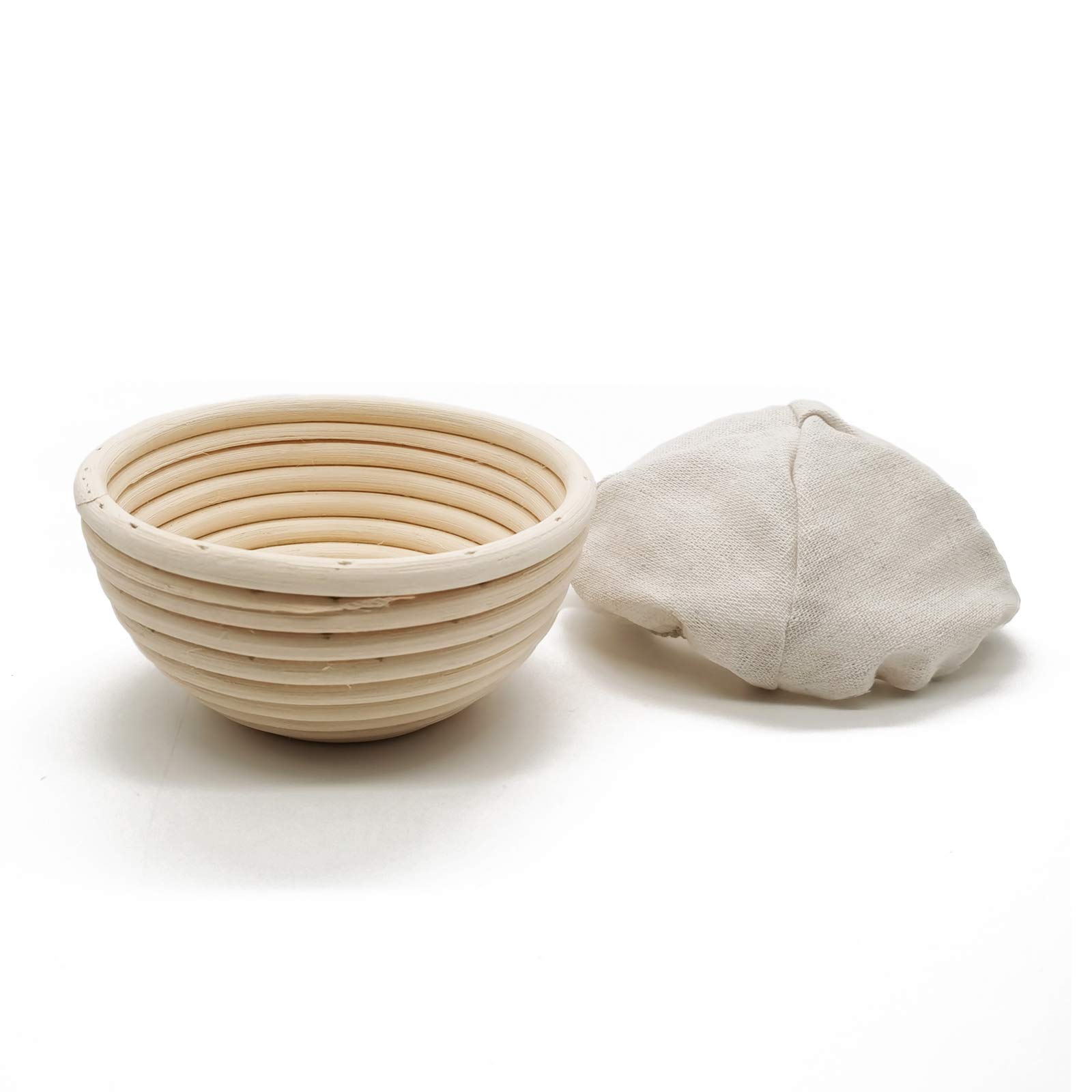 Organic Banneton Bread Proofing Basket Set - 4 Pack Mini Round 5 Inch Sourdough Dough Rising & Fermentation Bowls for Artisan Bread Baking | Perfect for Home Bakers & Professional Kitchens