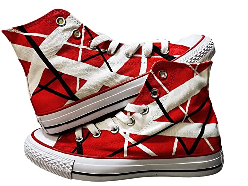 Hand Painted Eddie Cochran Tribute High Top Canvas Sneakers - Unisex Anime Fashion Shoes for Men & Women | Perfect for Cosplay, Streetwear & Vintage Music Lovers