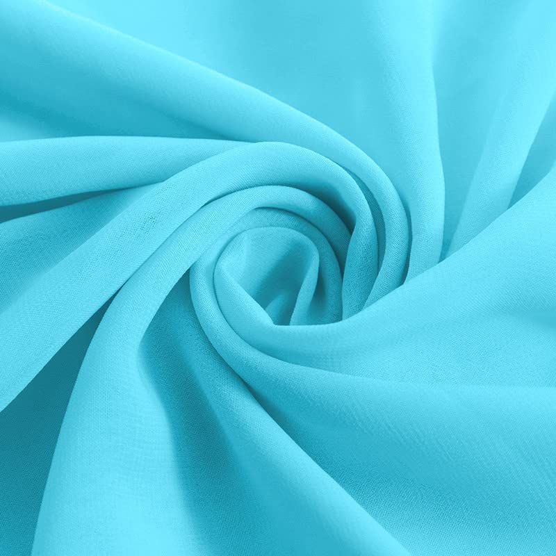 10ft Chiffon Table Runner 29x120 Inches - Elegant Blue Wedding Table Runner for Bridal Showers, Baby Girl Showers & Party Decorations - Quilted Table Cover for Banquet, Reception & Home Decor (One Size)