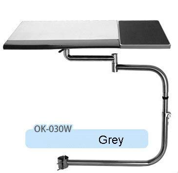 OK030 Full Motion Chair Mount Keyboard Tray with Mouse Pad - Adjustable Laptop Desk Holder for Ergonomic Office & Gaming Setup (Silver) - Perfect for Home Office, PC Gaming, and Workspace Comfort