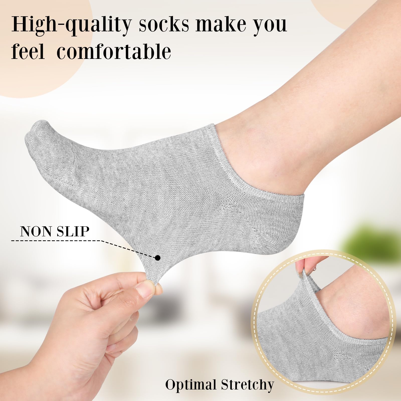 72 Pairs No Show Socks - Invisible Low Cut for Men & Women | Sports & Casual Wear