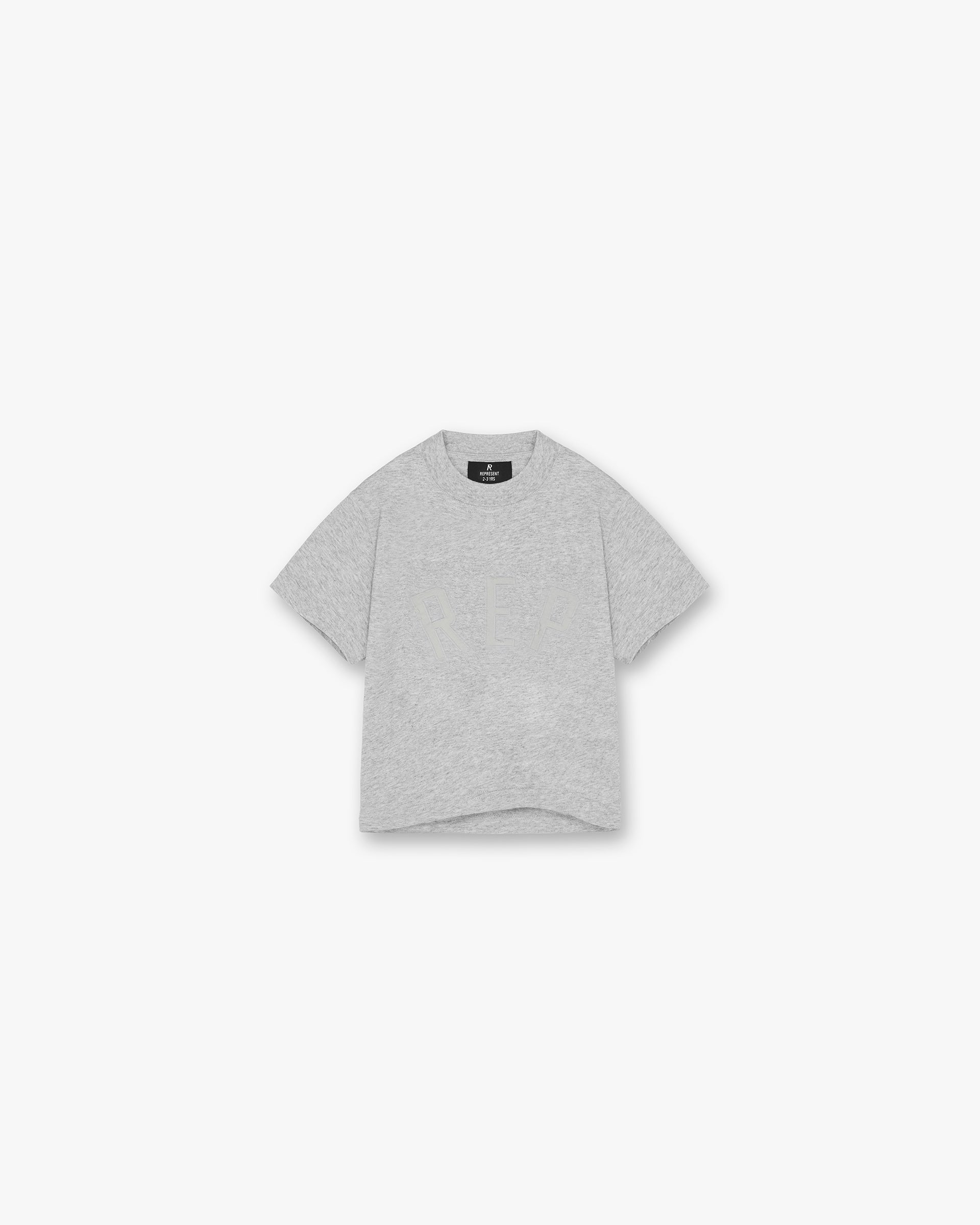 Mini Rep Applique T-Shirt - Grey Marl | Stylish Casual Wear for Women & Girls | Perfect for Everyday Outfits & Layering