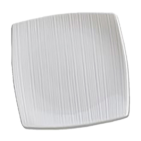 Alani 024352 Embossed Square Coupe Plate Set - 6 7/8 x 6 7/8 Inches, Pack of 24 - Elegant Dinnerware for Restaurants, Catering & Home Entertaining
