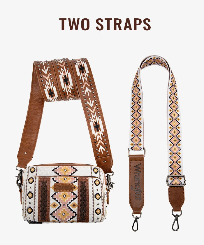 Wrangler Aztec Printed Crossbody Purse - Stylish Boho Shoulder Bag for Women | Perfect for Travel, Shopping & Everyday Use