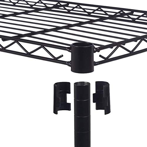 4-Tier Metal Wire Shelving Unit - Heavy Duty Storage Rack for Pantry, Closet, Kitchen, Laundry & Garage Organization - 35.4