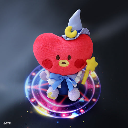 BT21 Mini Wizard Magician Plush Toy - Tata Character Stuffed Animal | Cute Collectible Doll for BTS Fans, Room Decor & Gift Ideas