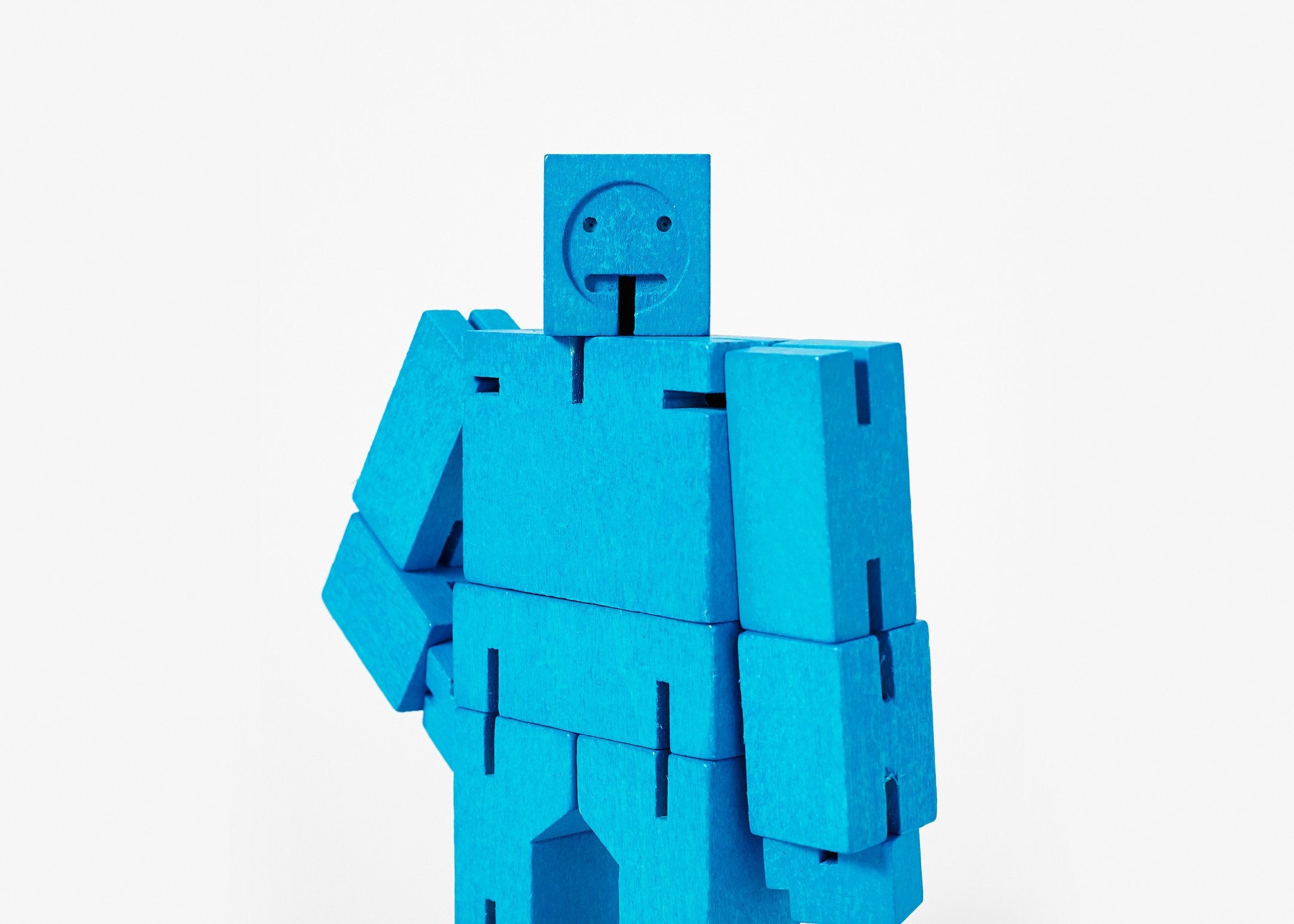 Areaware Cubebot® Micro - Mini Wooden Robot Toy for Kids & Adults - Perfect for Desk Decor, Stress Relief & Creative Play