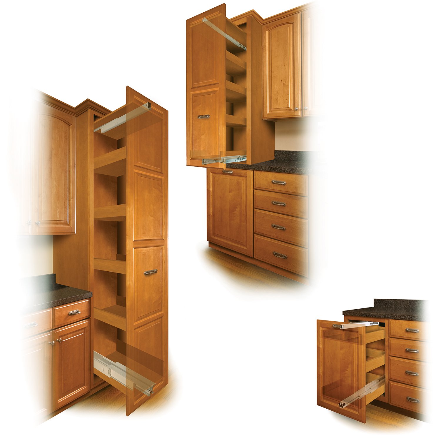 Fulterer FR775.ECD Soft Close No.175 Pantry Pullout Slide - 22 Inch White Drawer Slides for Kitchen Cabinets | Smooth Gliding & Quiet Operation | Perfect for Pantry Organization & Storage Solutions