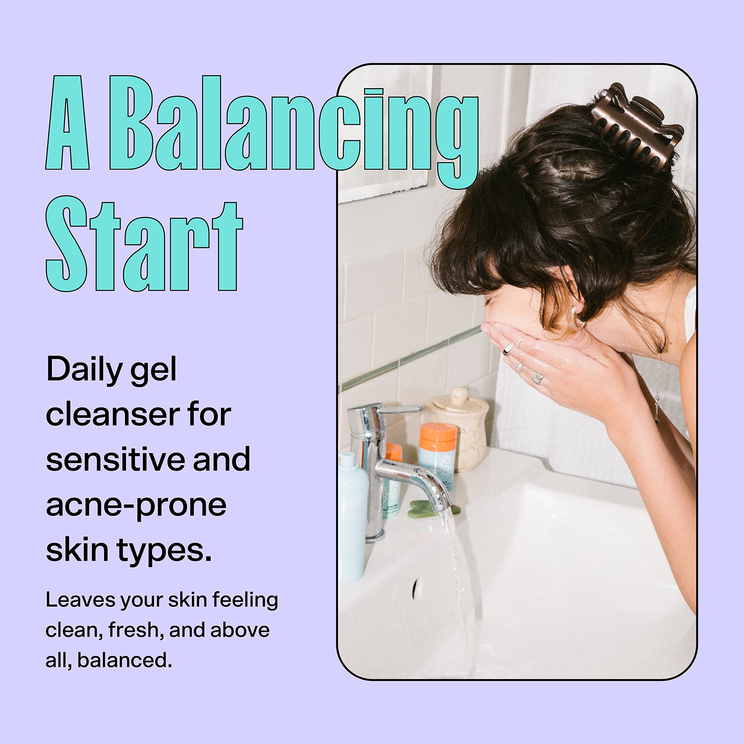 Bubble Skincare Slam Dunk Hydrating Face Moisturizer for Dry Skin & Fresh Start Exfoliating Gel Cleanser Set - 50ml Each | Daily Skincare Routine for Glowing Complexion