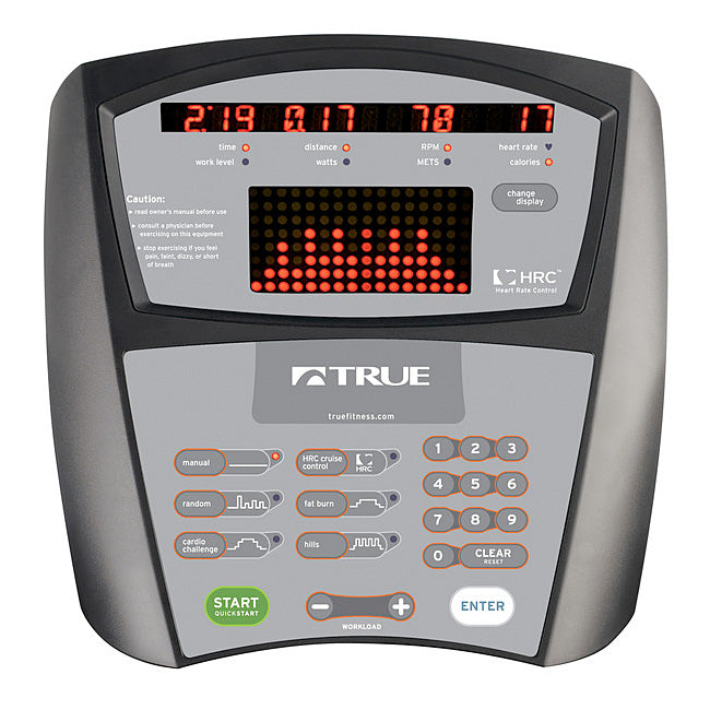 TRUE Fitness PS100 Elliptical Trainer Machine - Low Impact Cardio Equipment for Home Gym | Perfect for Small Spaces & Full-Body Workouts