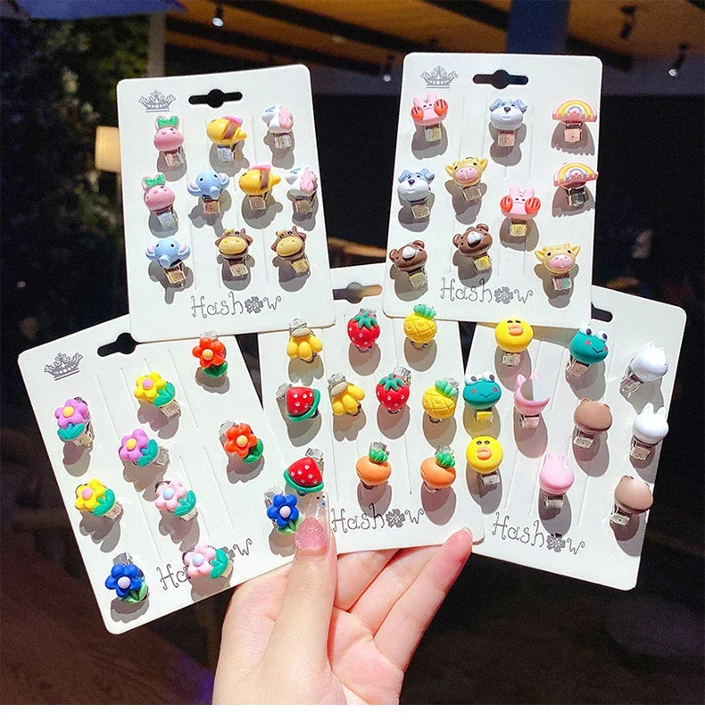 10pcs Cute Girls Earrings Set - Dainty Stud & Hoop Earrings for Teens & Women - Perfect for School, Party & Everyday Wear