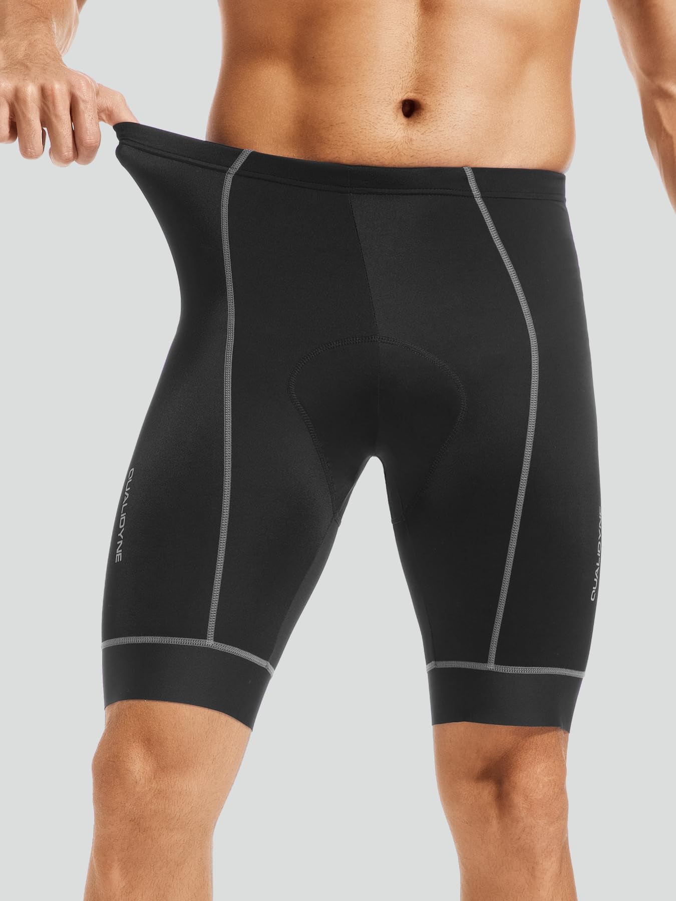 Qualidyne Men's Cycling Shorts with 3D Padded Liner - Breathable Bike Pants for Road & Mountain Biking - Perfect for Long Distance Cycling and Outdoor Sports