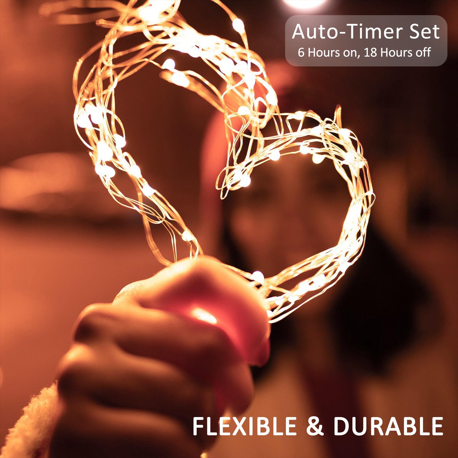 Beieverluck 10 Pack 33FT 100 LED Fairy Lights Battery Operated with Remote & Timer - Waterproof String Lights for Indoor Outdoor Decor - Perfect for Bedroom, Wedding, Christmas, Garden & Party Decorations (Warm White)
