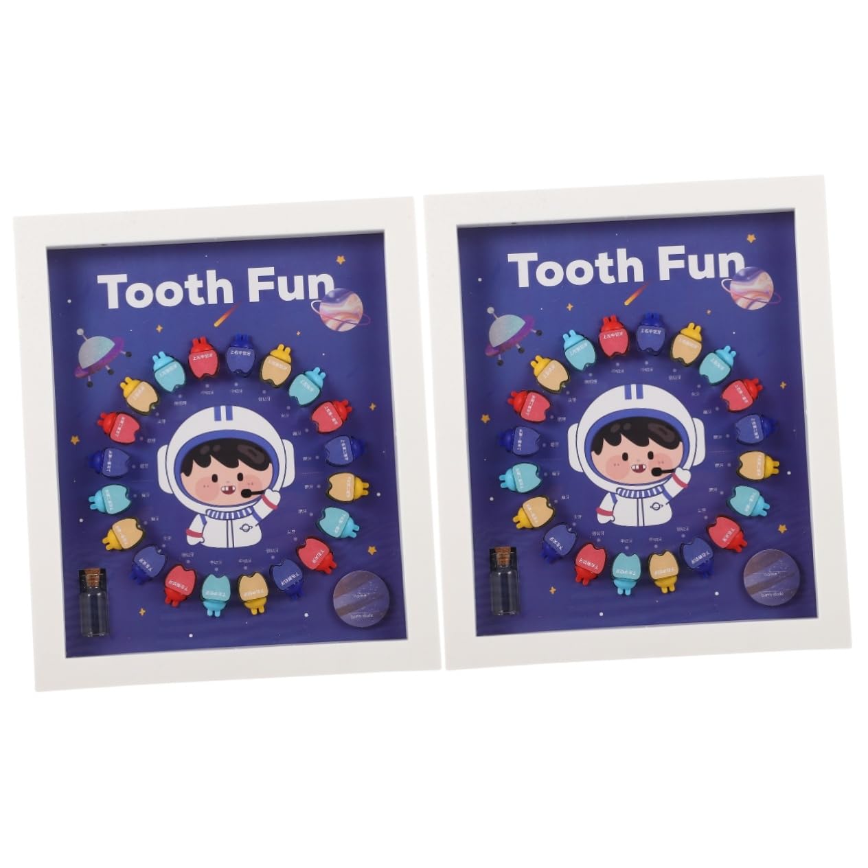 VICASKY 2 Pack Kids Tooth Keepsake Box - First Tooth Organizer with Secure Plastic Case for Baby Teeth Collection - Perfect for Memory Keeping & Baby Shower Gifts