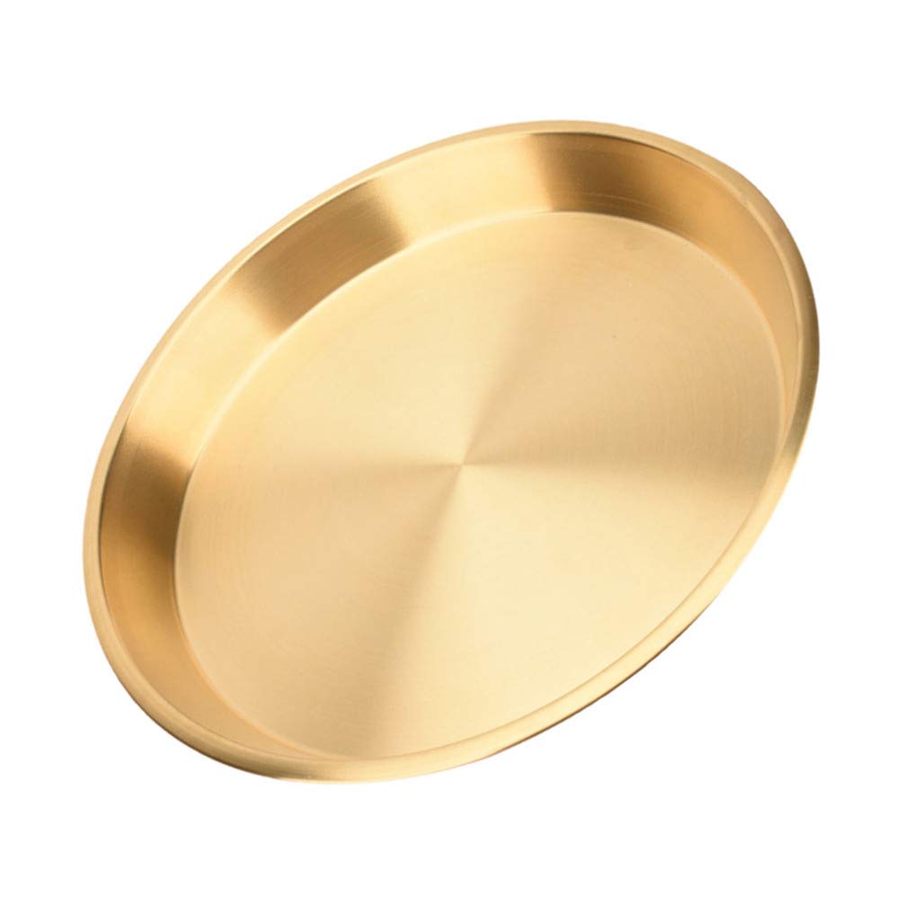 PRETYZOOM Copper Serving Tray - Elegant Food Plate for Fruits, Snacks, Desserts | Stylish Kitchen Tableware & Storage Container for Dining, Parties, and Home Decor