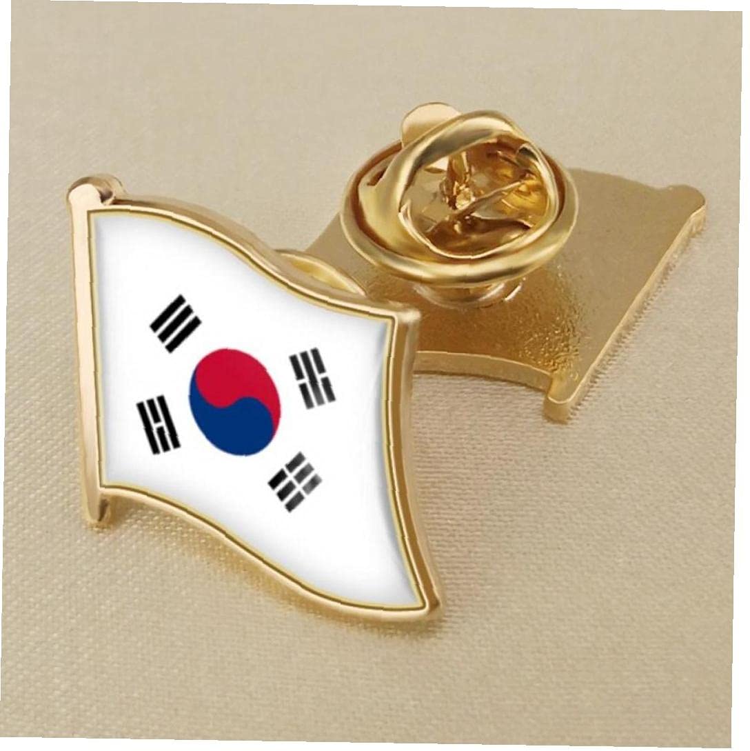 1pc South Korean Flag Pin Badge - Metal Lapel Pin Brooch - Patriotic Accessory for Suits, Hats & Bags - Perfect for National Day, Sports Events & Travel