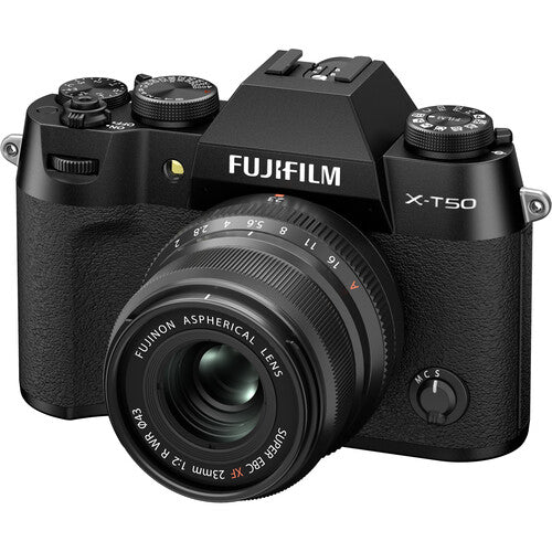 FUJIFILM X-T50 Mirrorless Digital Camera with 26.1MP APS-C Sensor - 4K Video, Black | Perfect for Travel Photography & Vlogging
