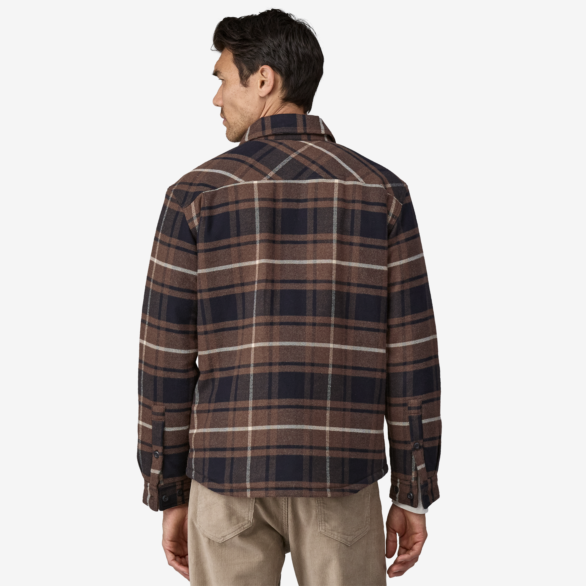 Men's Lightweight Insulated Fjord Flannel Shirt - Warm Winter Plaid Button-Up for Outdoor Hiking & Casual Wear