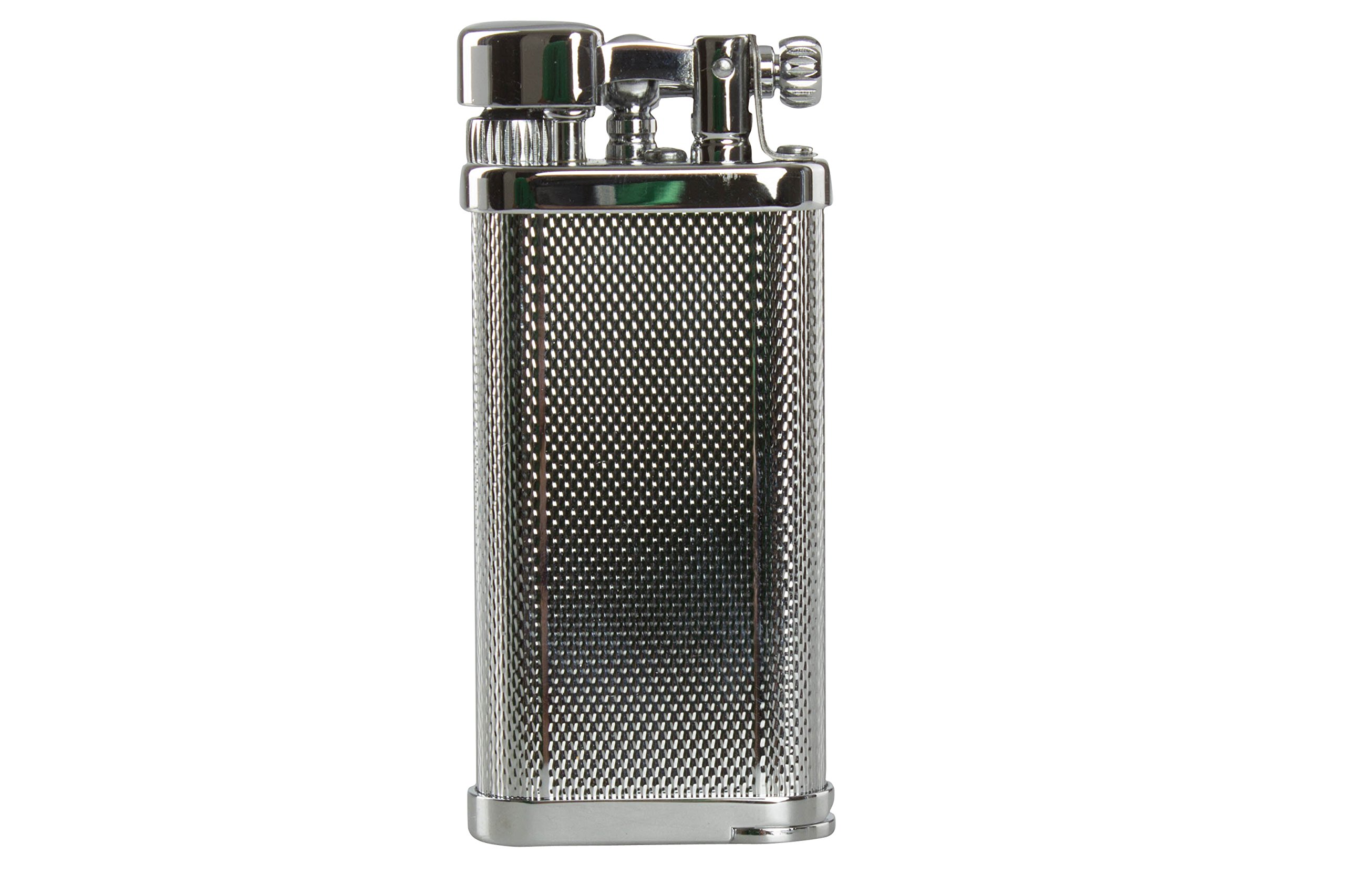 IM Corona Old Boy Chrome Engine Turned Pipe Lighter - Premium Butane Lighter for Tobacco Pipes - Perfect for Pipe Smoking Enthusiasts & Collectors