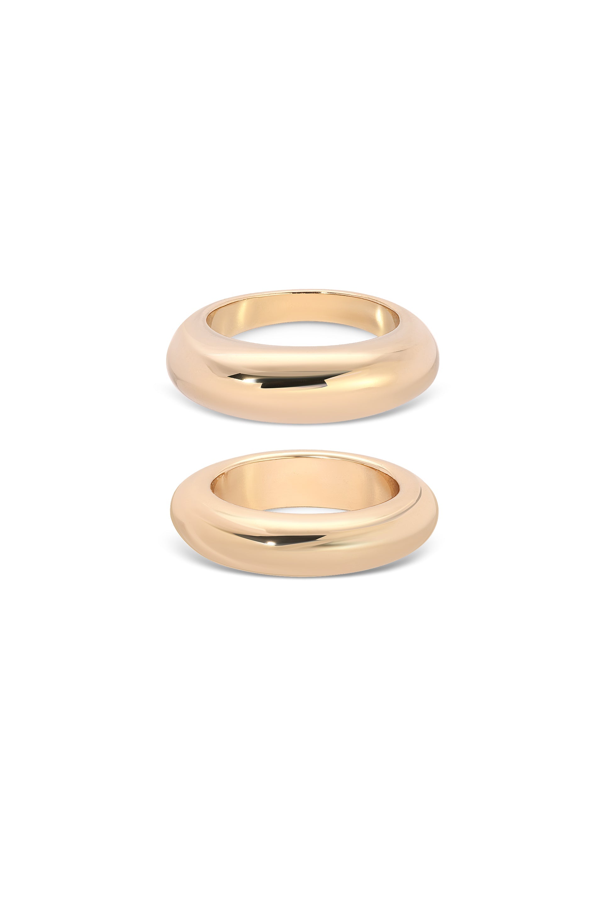 Elegant Modern Dome Ring Set for Women - Minimalist Stackable Rings - Perfect for Everyday Wear, Gifts & Special Occasions