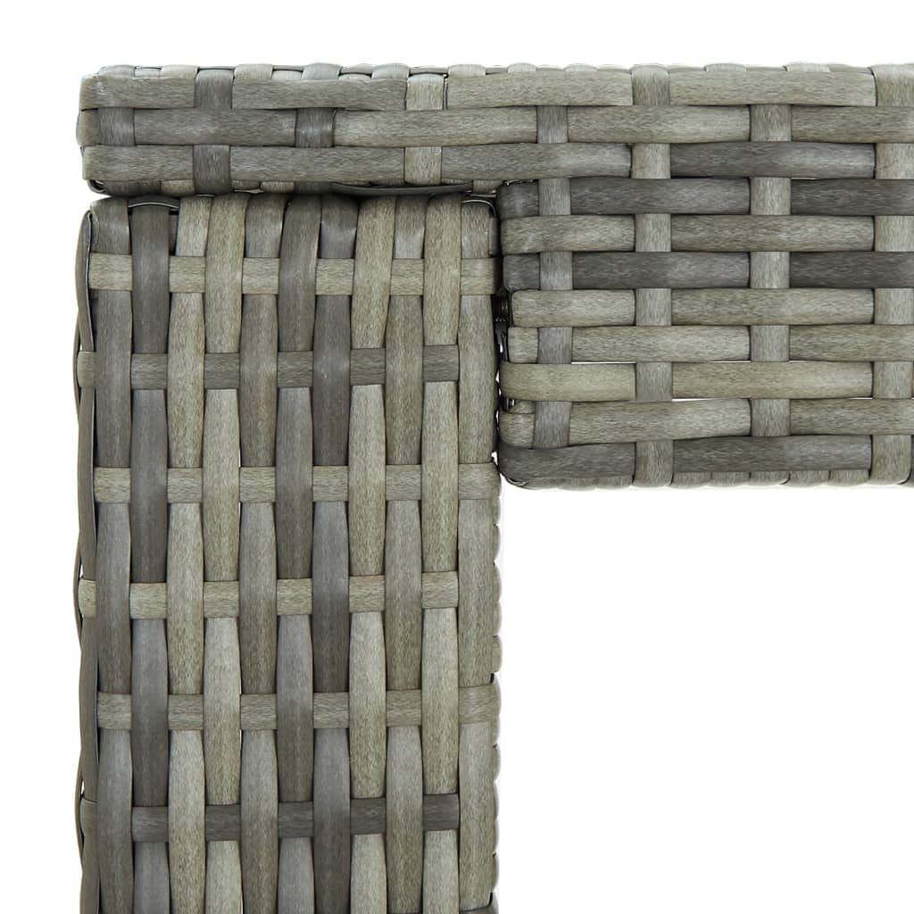 vidaXL 5-Piece Patio Bar Set - Outdoor Bistro Table & Stools with Cushions, Modern Farmhouse Style Gray Poly Rattan - Perfect for Porch, Yard, Garden & Outdoor Dining