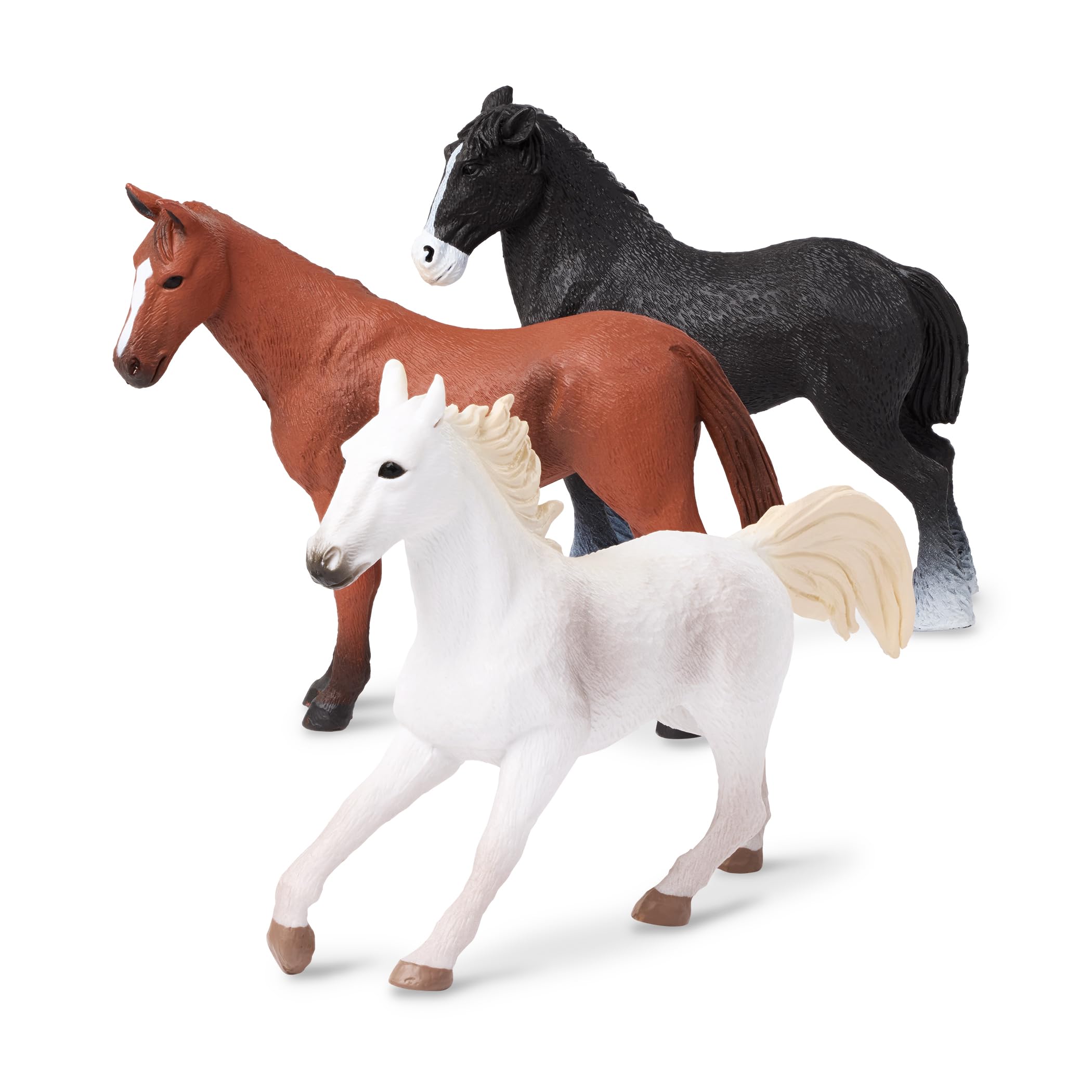 Battat Terra Horses Set - 12 Piece Detailed Plastic Miniature Horse Toy Figures for Kids - Perfect for Farm Animal Collections, Pretend Play & Educational Learning Activities