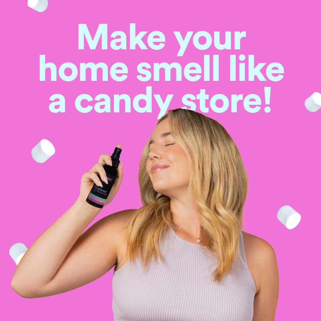 Long Lasting Air Freshener Spray - 10.2 Fl Oz Marshmallow Scent | Bathroom Deodorizer, Pet Odor Eliminator & Room Freshener | Travel Size for Home, Office & Car | Pack of 3