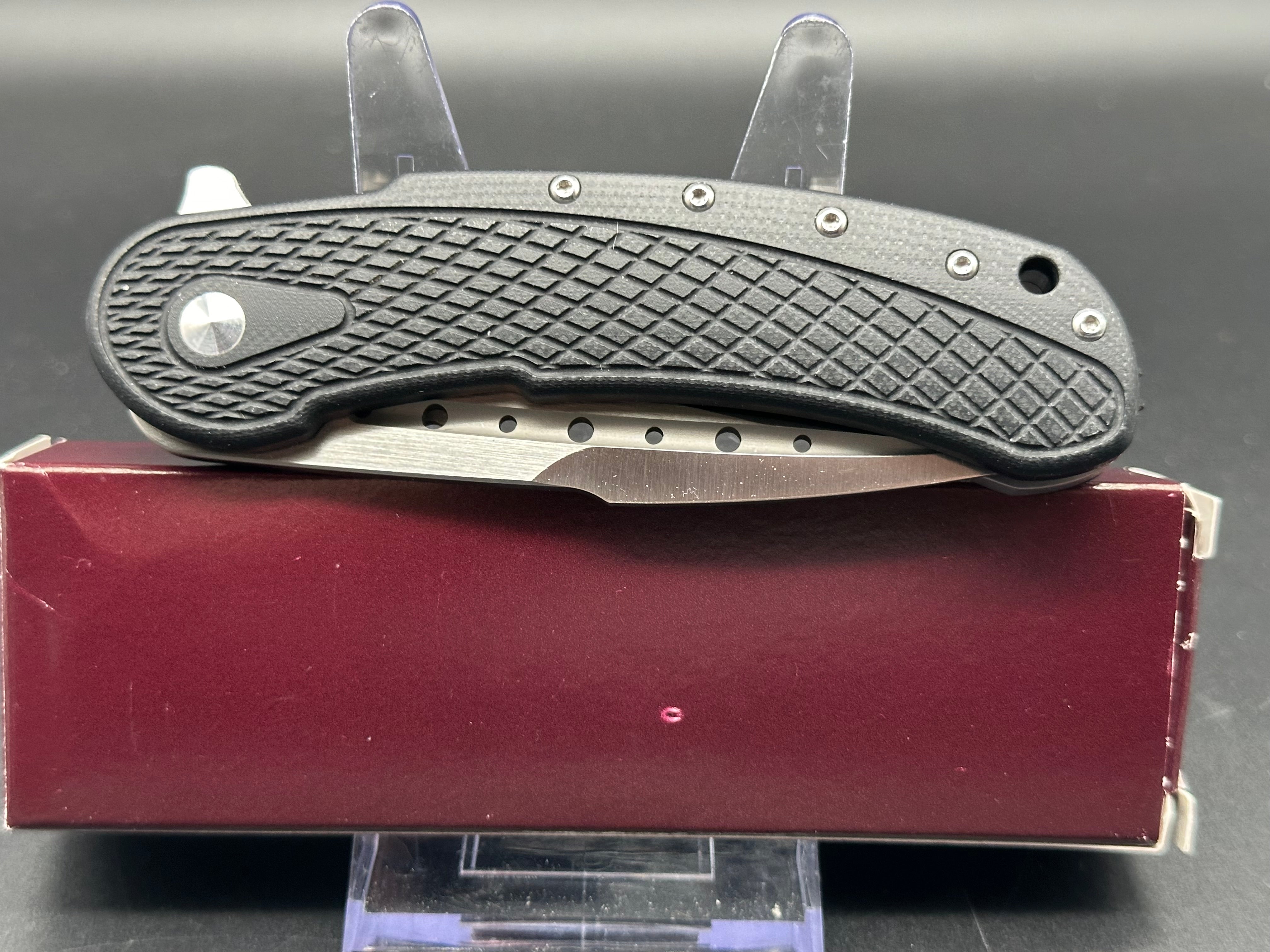 Begg Knives Bodega Frame Lock Folding Knife - Black G10 Handle, 3.5