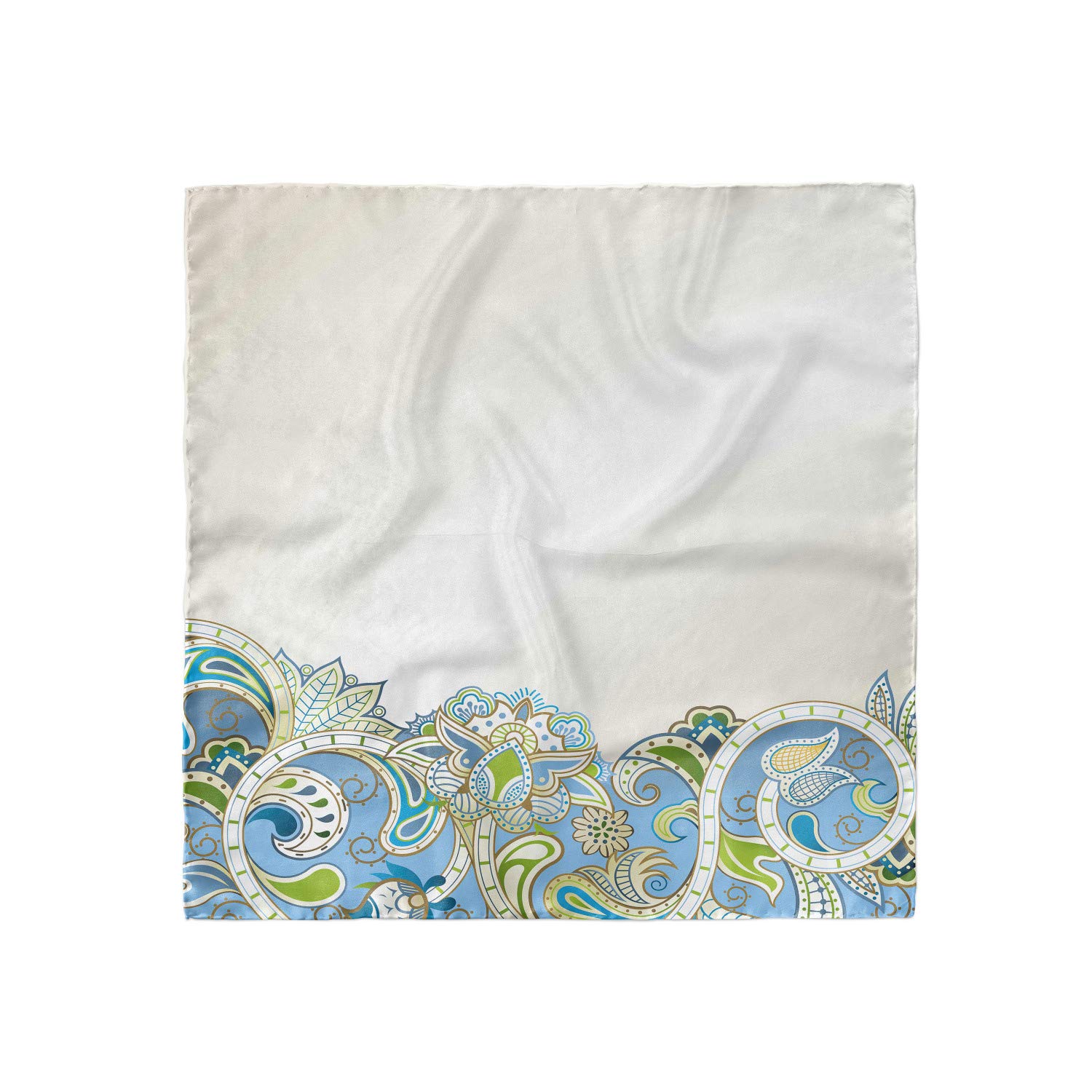 Ambesonne Floral Head Scarf - Abstract Flower Print Hair Wrap for Women | Boho Chic Headband, Bandana & Head Cover for Beach, Yoga, Travel & Everyday Fashion