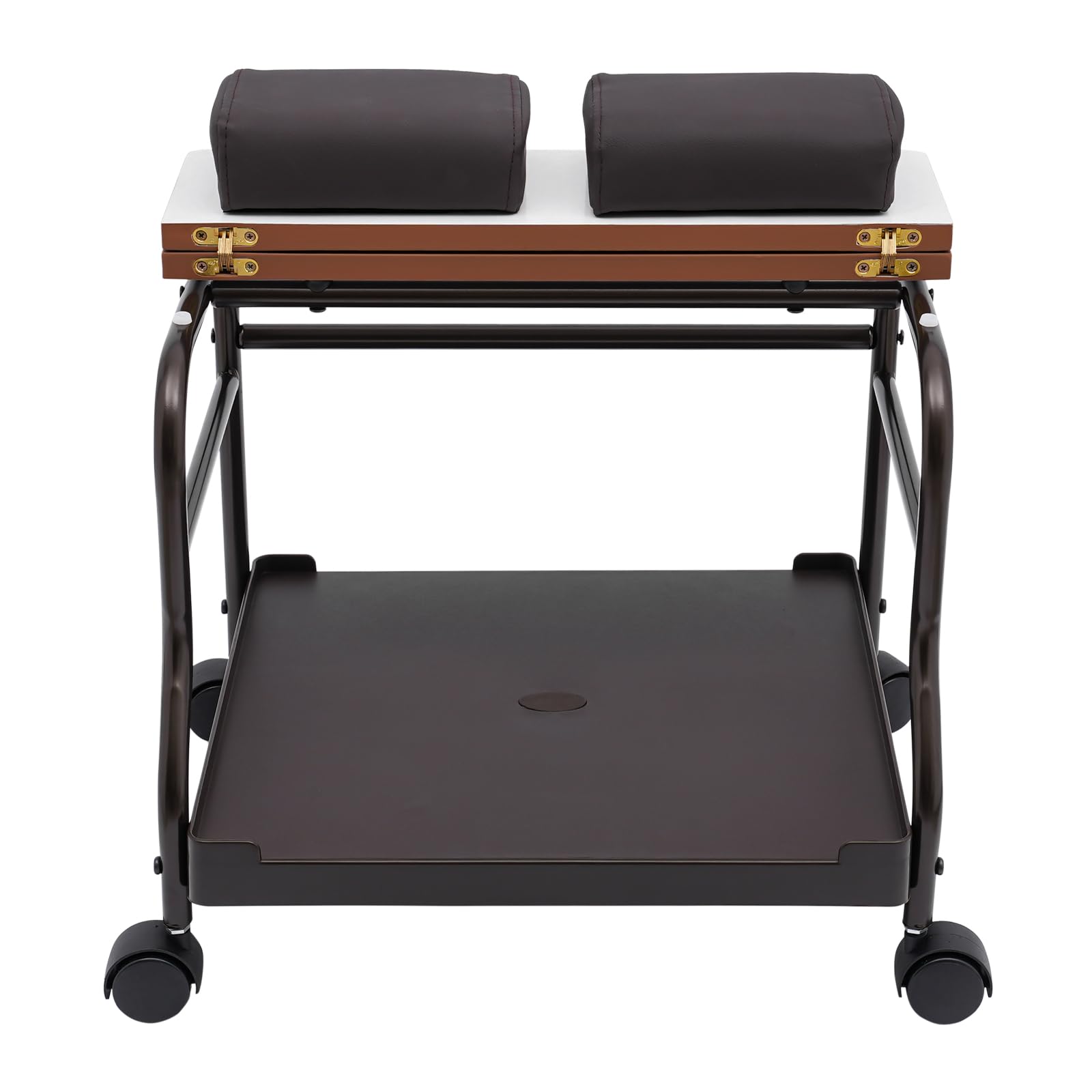 Portable Pedicure Cart with Wheels - Professional Manicure & Pedicure Trolley for Salon & Spa, Black Footrest Stand with Adjustable Height - Perfect for Nail Care, Foot Bath & Relaxation at Home or Beauty Salon