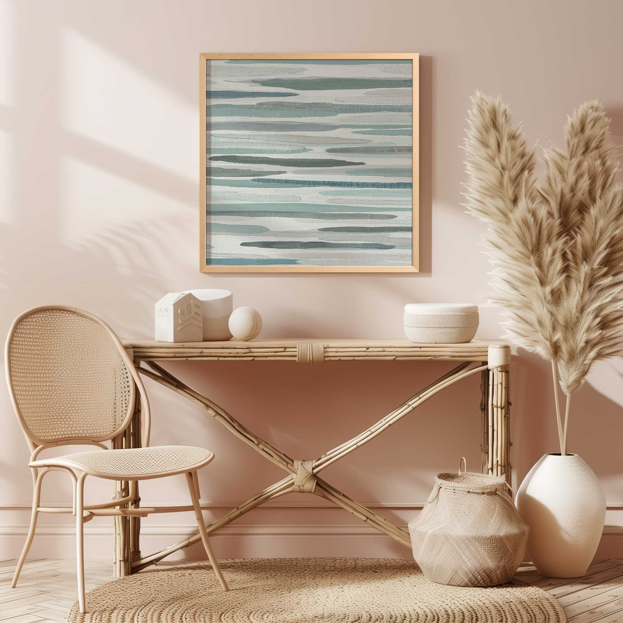 Cresting Calm v2 Print - Ocean Wave Wall Art for Home & Office Decor - Perfect for Living Room, Bedroom, or Meditation Space