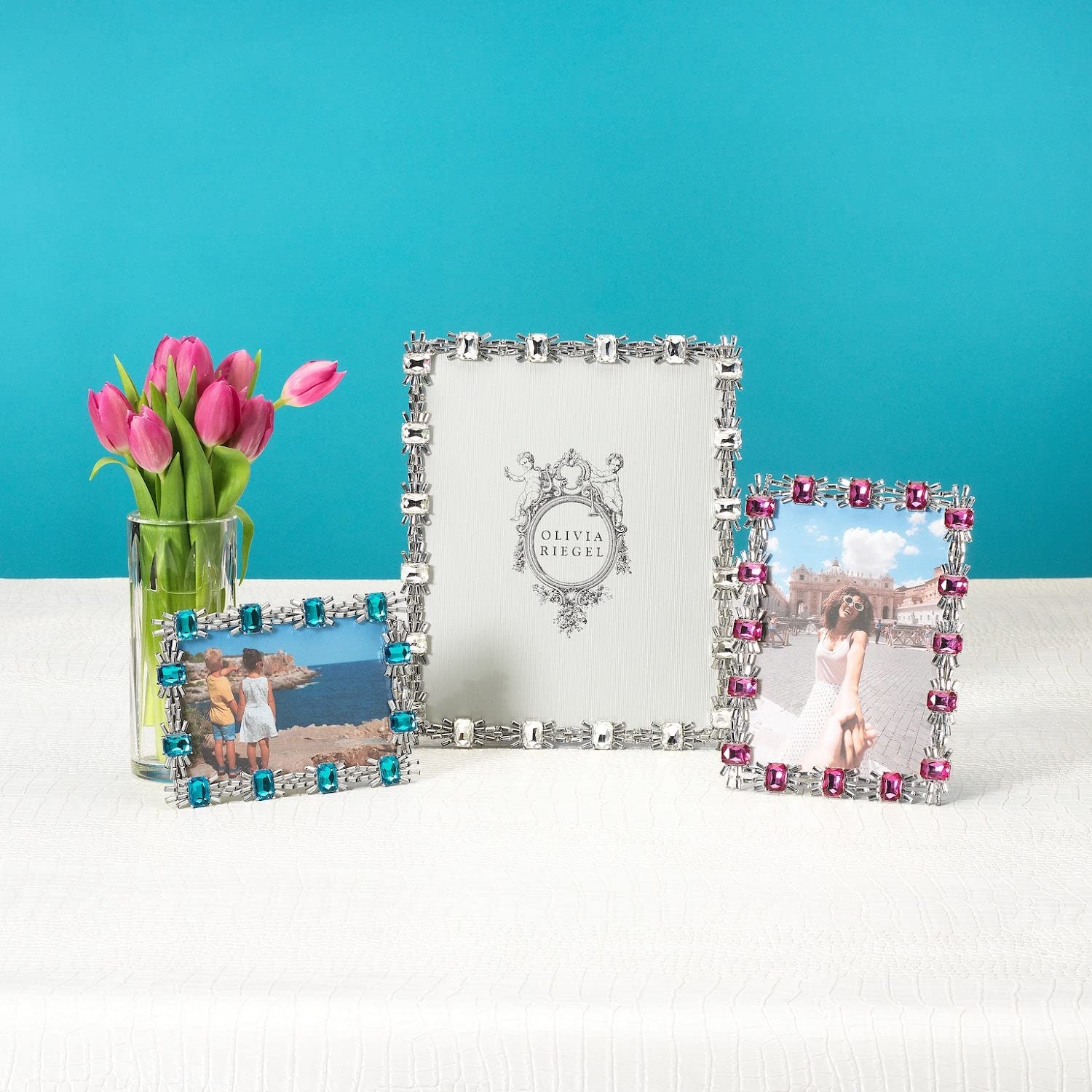 Olivia Riegel® Crystal Aurora 4x6 Photo Frame - Elegant Picture Frame for 4x6 Photos - Perfect for Home Decor, Wedding Displays & Gift Giving