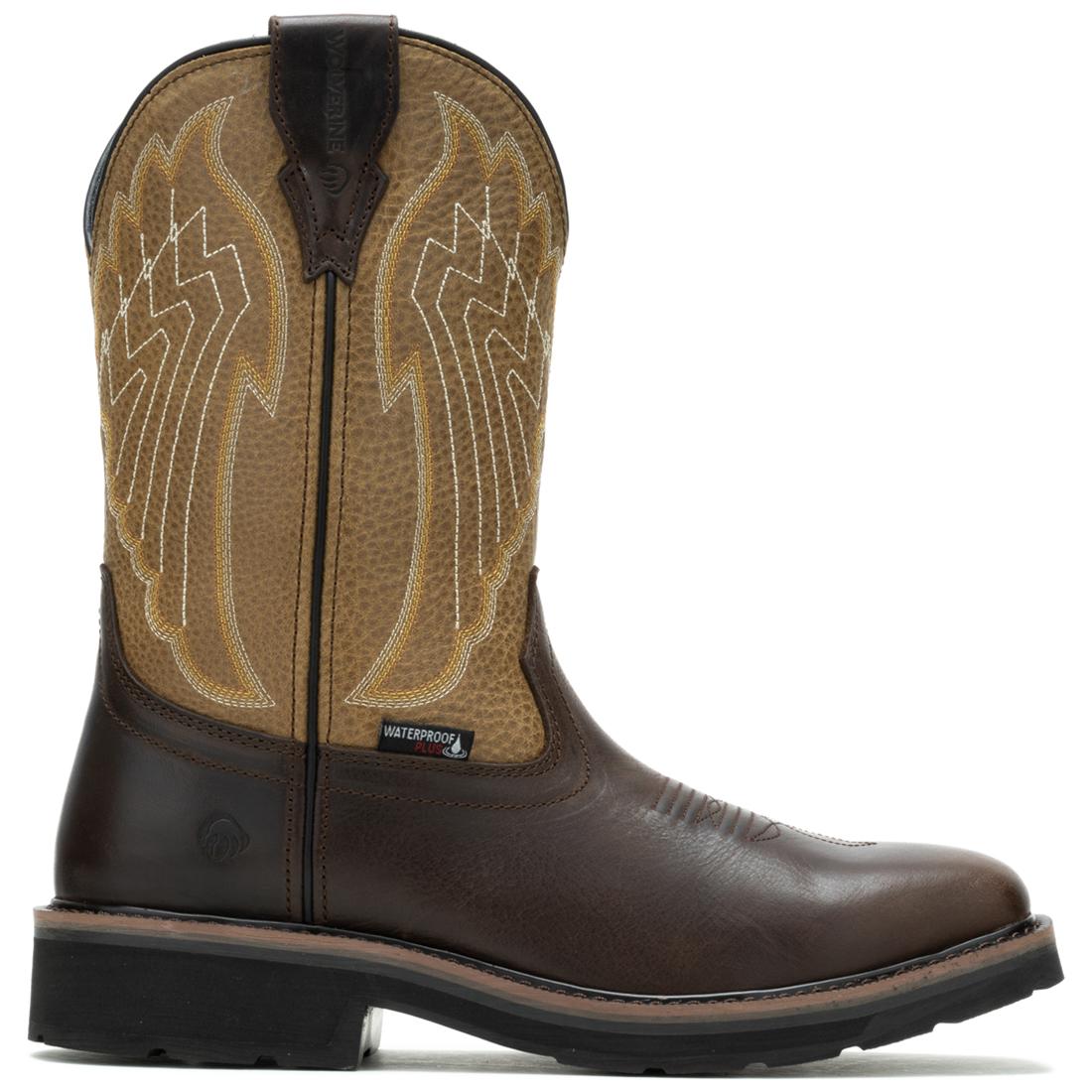 Rancher Eagle Steel Toe Waterproof Pull-On Wellington Work Boots for Men - Slip Resistant Gravel Work Boots for Construction, Farming & Outdoor Work