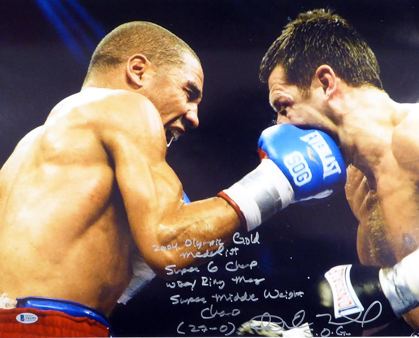 Andre Ward Autographed 16x20 Photo - 2004 Olympic Gold Medalist, Super 6 Champion, WBA/Ring Magazine Super Middleweight Champ (27-0) - Beckett BAS #V61293 - Perfect for Boxing Memorabilia Collections, Man Cave Decor, and Sports Fan Gifts