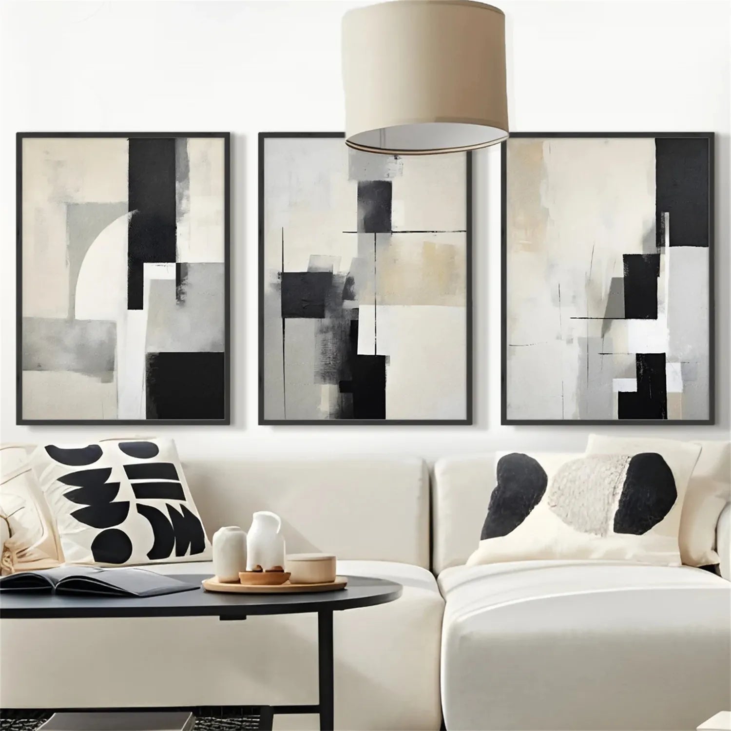 Abstract Painting Set of 3 - Modern Wall Art Canvas Prints #AB215 | Perfect for Living Room, Bedroom & Office Decor