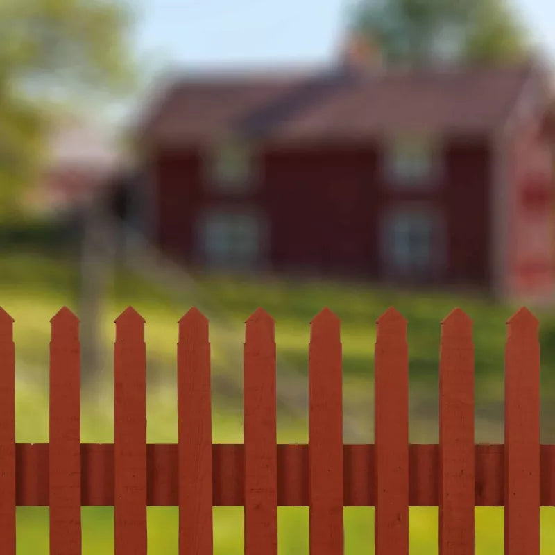 Premium Falu Red Painted Fence Panel - Ready-to-Install 1750 x 1180 mm Spruce Wood Section - Perfect for Garden Borders, Backyard Privacy, and Scandinavian-Style Outdoor Decor