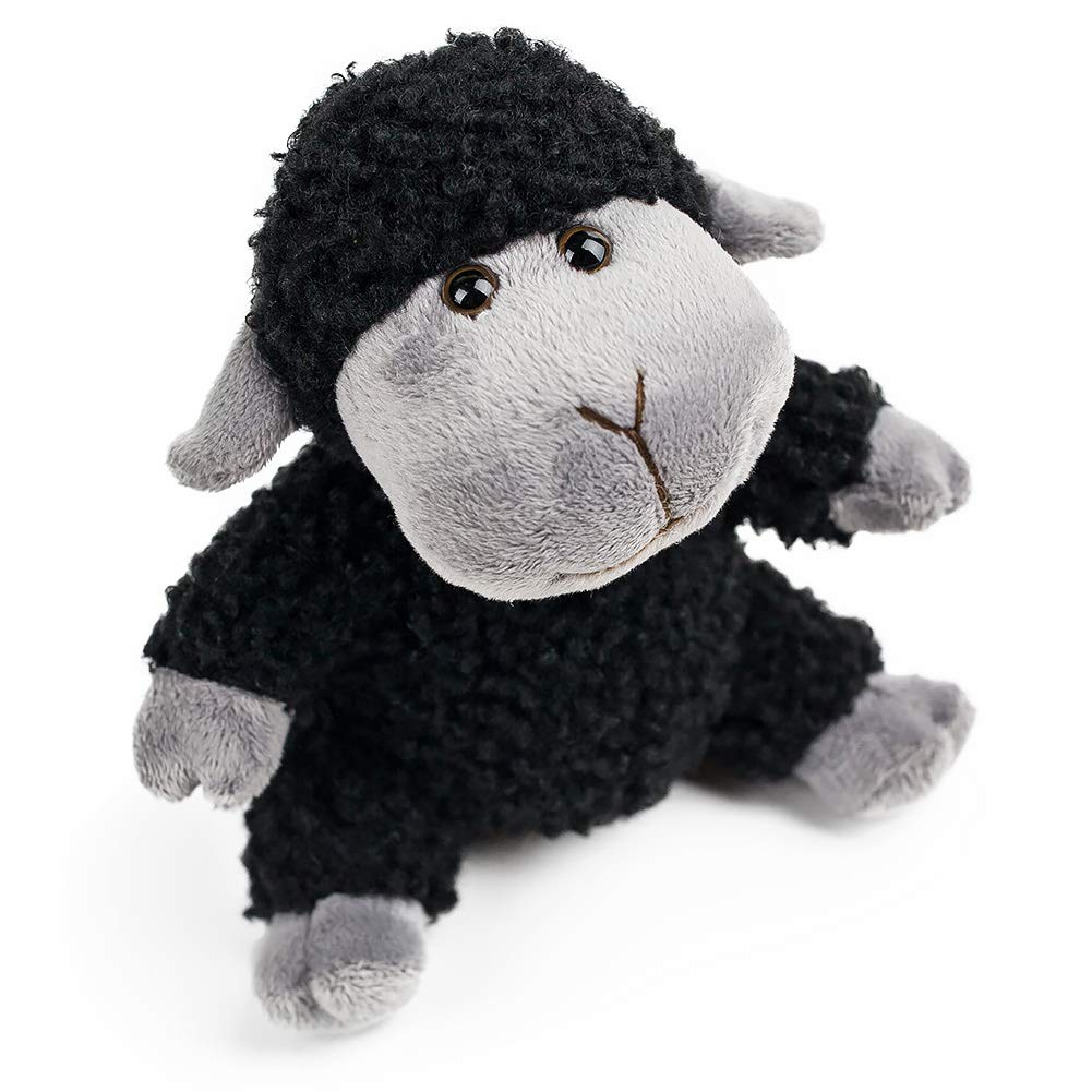 FRANKIEZHOU 3PCS Black Sheep Stuffed Animal Plush Toys - Sitting, Standing, Kneeling Lamb Decorations for Kids, Soft Plushie Gift for Boys & Girls | Nursery Decor, Birthday Present, Cuddly Companion