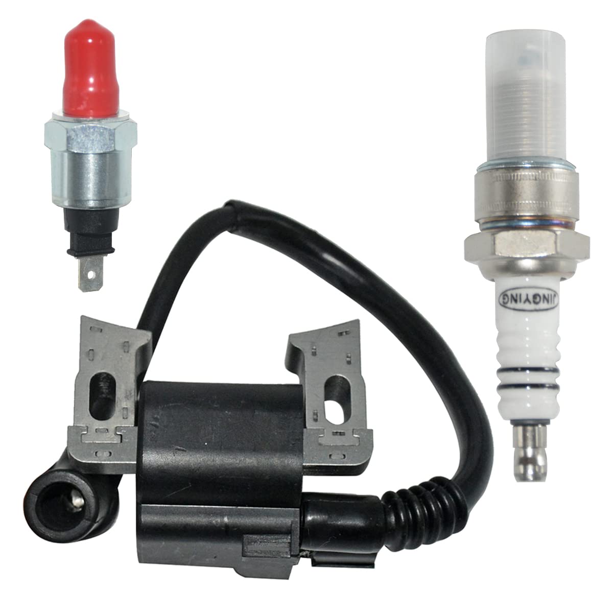 Genuine Partman Ignition Coil Replacement for Honda GX630 GX660 GX690 GXV630 GXV660 GXV690R - Compatible with OEM 30500-Z6L-043 - Includes Solenoid Valve & Spark Plug - Perfect for Small Engine Repair, Lawn Mowers, and Power Equipment Maintenance