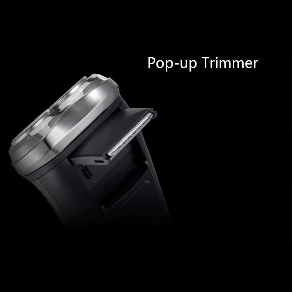 Premium Electric Shaver for Men - 3D Rotary Wet/Dry Rechargeable Shaving System with Smart Beard Trimmer | Perfect for Travel, Home & Office Use