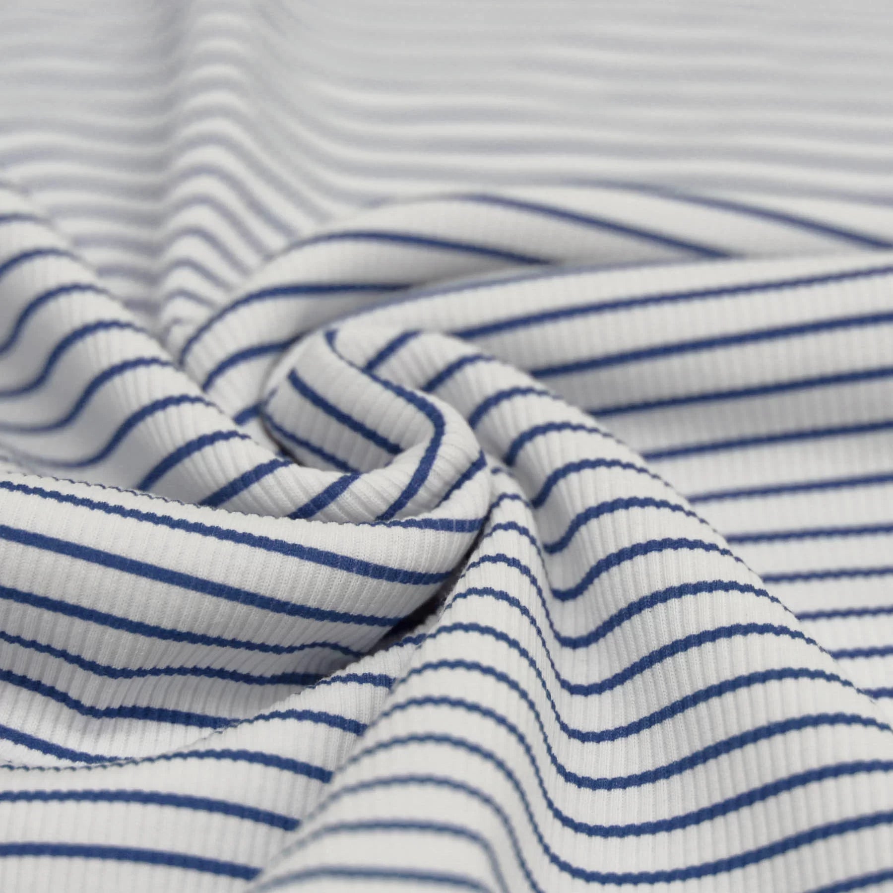 Dark Wash Striped Jeans with Ribbed Knit Waistband - Perfect for Casual Outfits and Everyday Wear