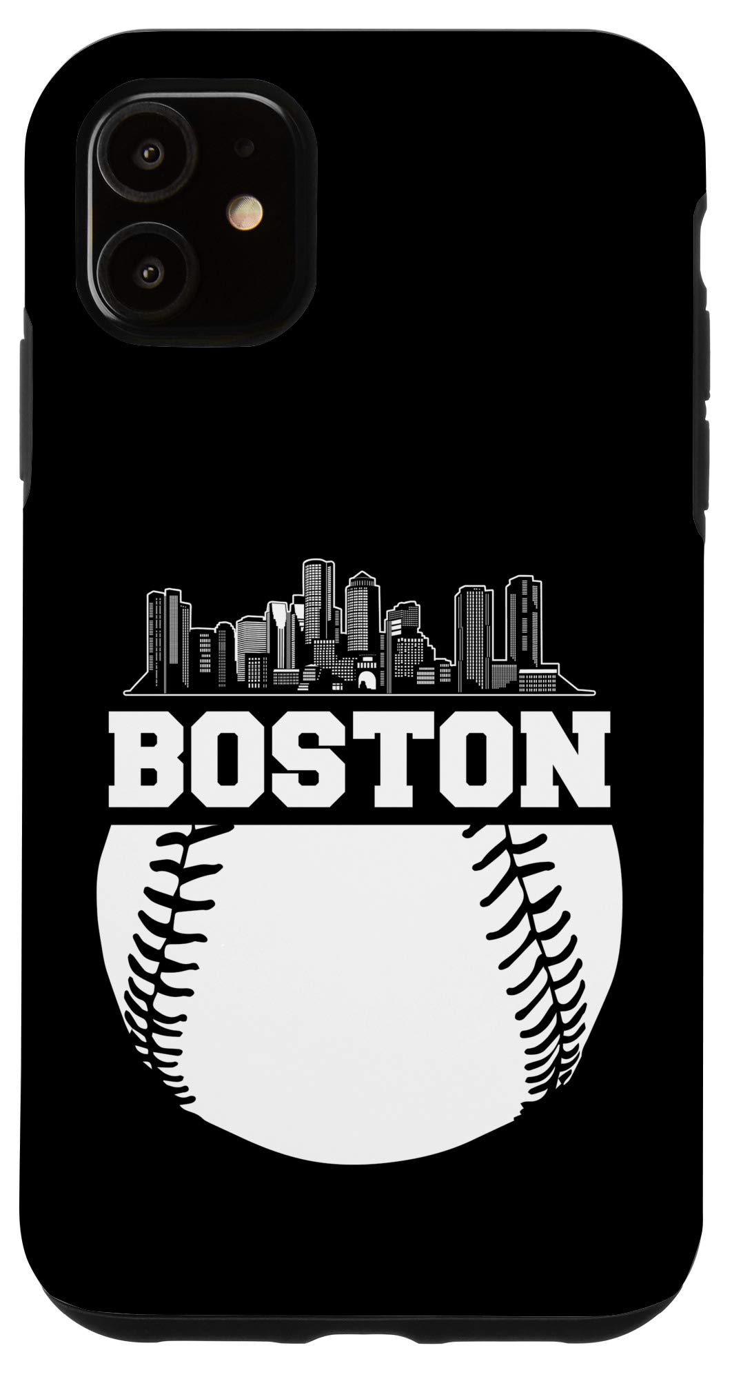 iPhone 11 Case - Boston Skyline Baseball Fan Design - Perfect Gift for Sports Lovers & iPhone Users - Great for Game Days, Travel & Everyday Use