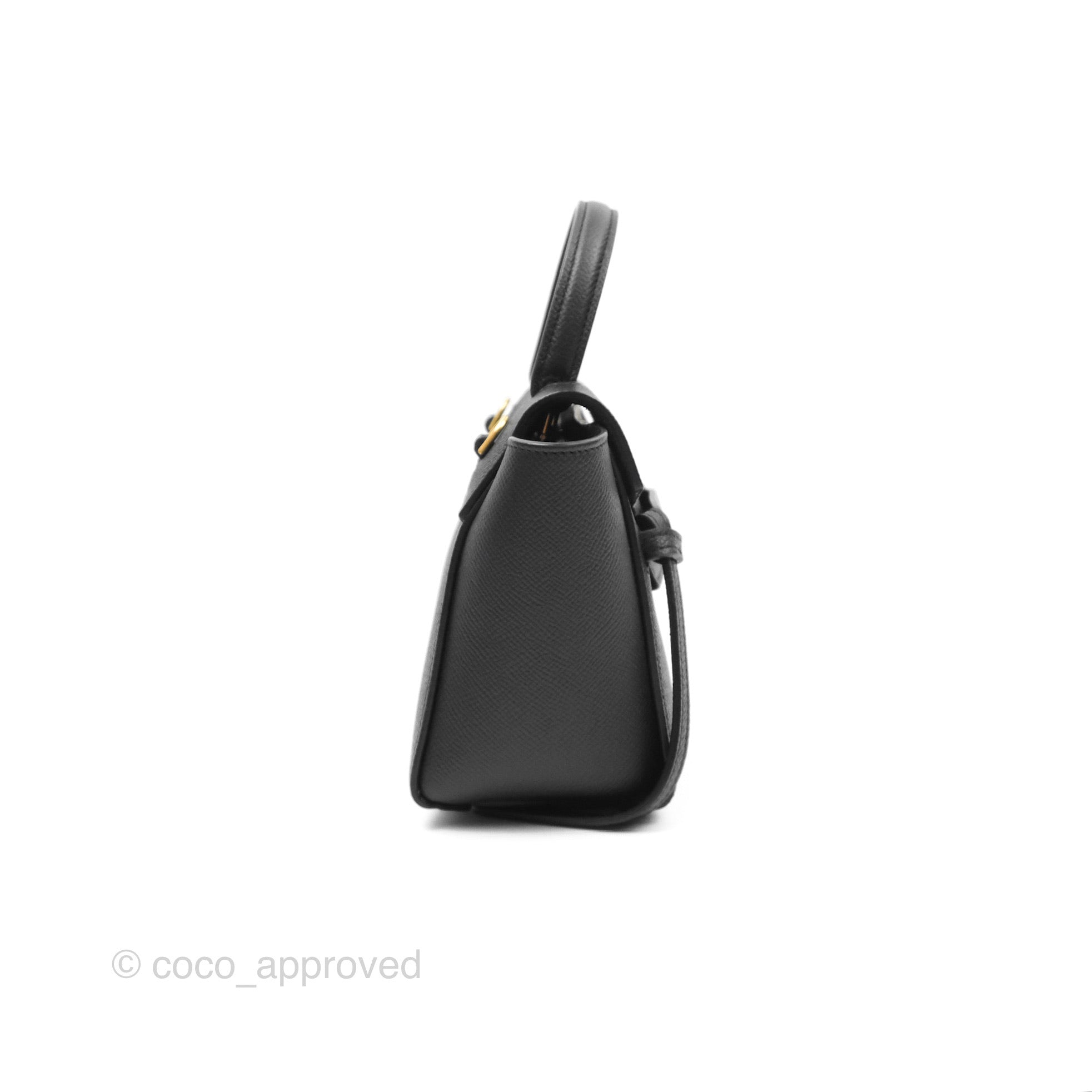 Celine Pico Belt Bag in Black Grained Calfskin with Gold Hardware | Luxury Crossbody Bag for Women | Perfect for Everyday Use, Travel & Special Occasions