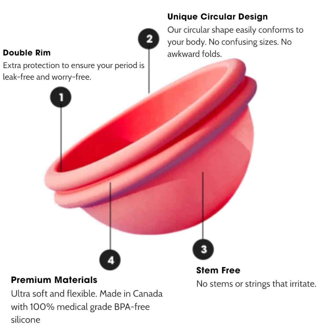 Reusable Menstrual Disc Starter Kit with Foaming Wash & Biodegradable Wipes | Eco-Friendly Period Disc for Beginners | Comfortable Leak-Proof Alternative to Tampons & Pads | Perfect for Travel, Gym & Active Lifestyles