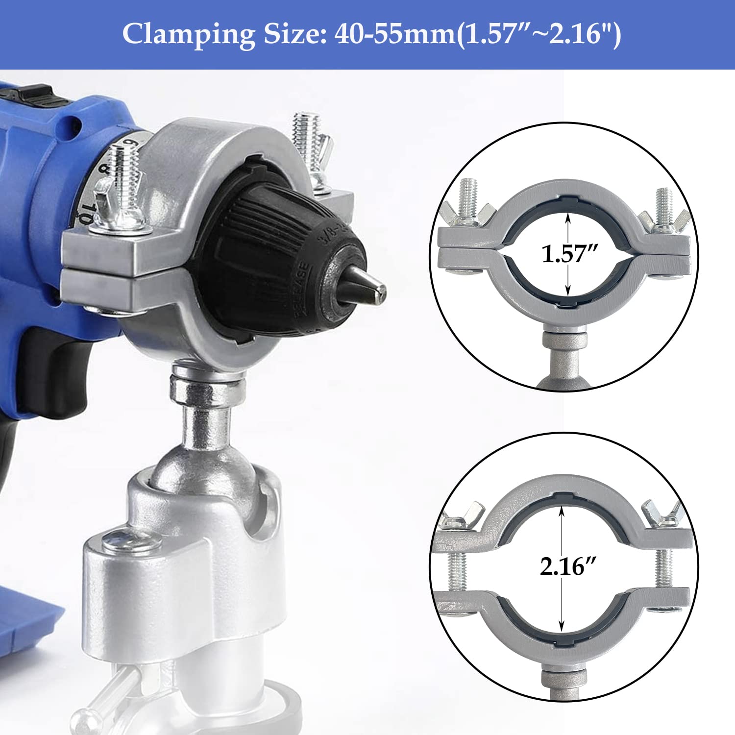 360° Rotating Electric Drill Stand Holder - Universal Bench Clamp Vise for DIY, Jewelry Making & Woodworking | Perfect for Home Workshops & Professional Use