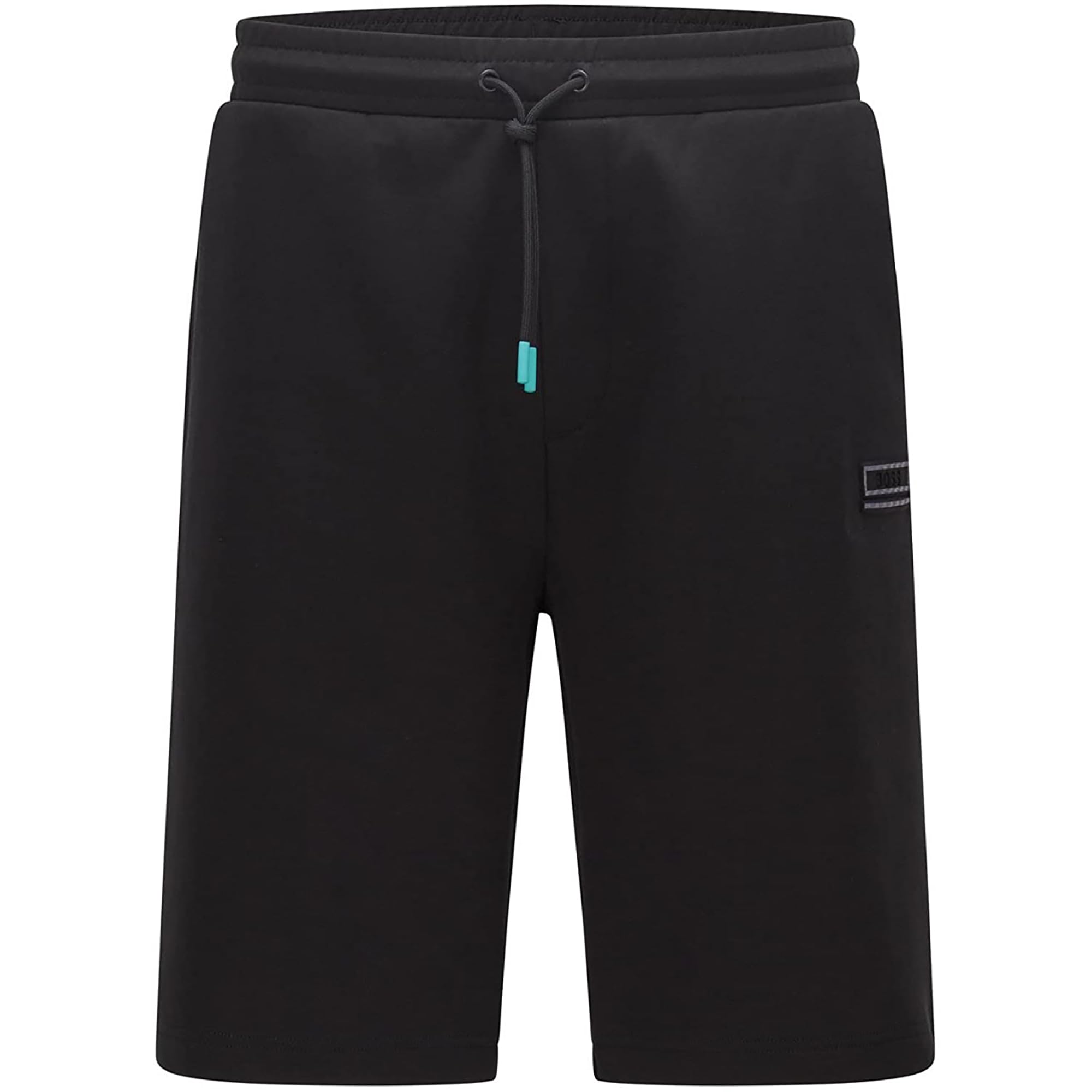 Hugo Boss Men's Hwoven Black Cotton Knit Shorts - Relaxed Fit Casual Shorts for Summer, Gym & Lounge Wear