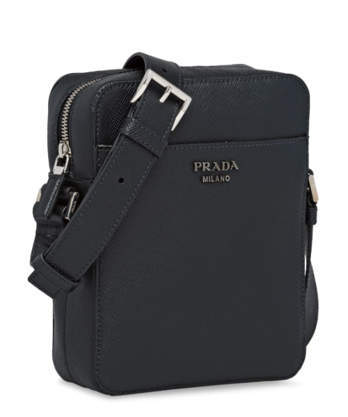 Prada Saffiano Leather Shoulder Bag for Women - Luxury Black Crossbody Purse with Gold Hardware | Perfect for Work, Travel & Evening Events