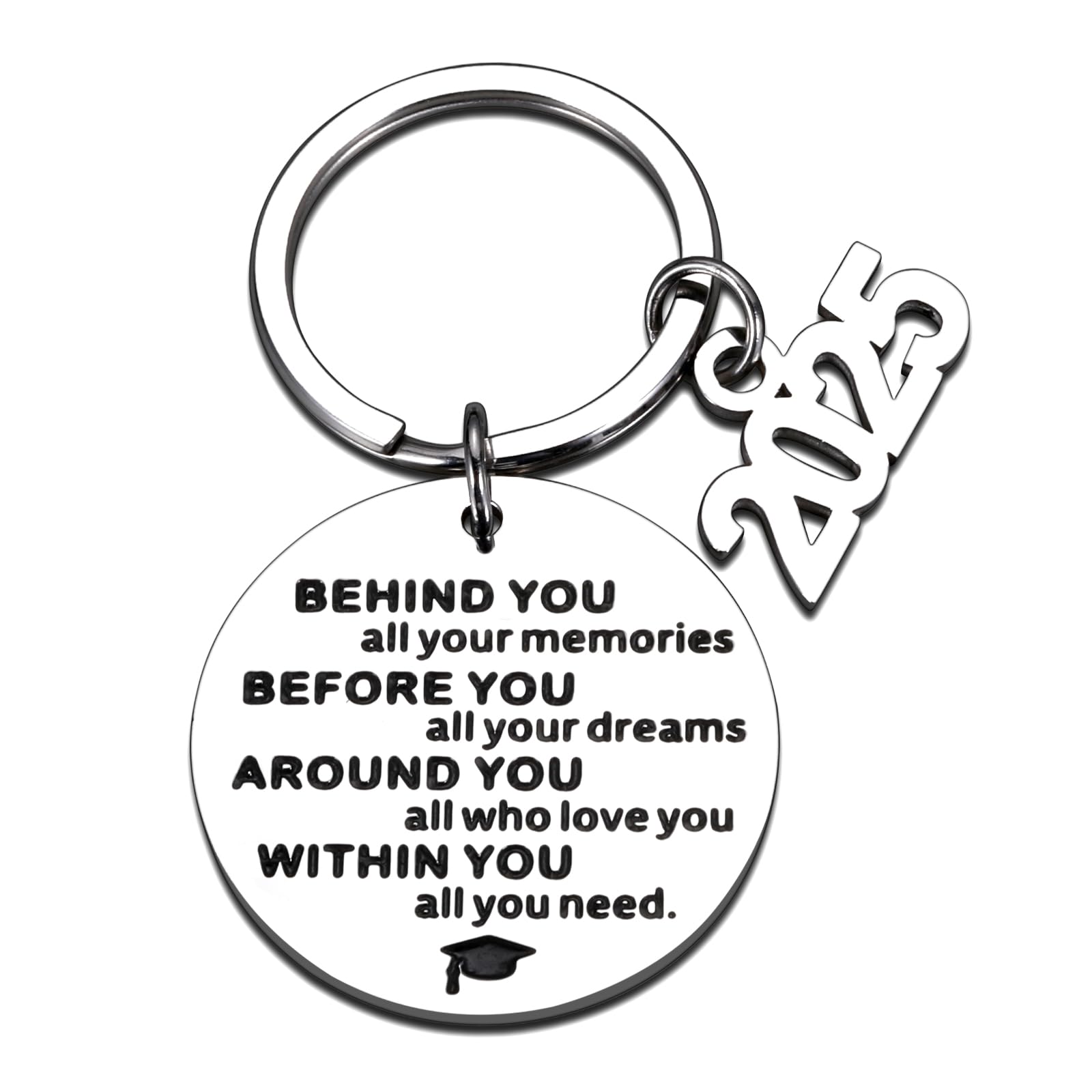 Class of 2025 Graduation Keychain - Inspirational Gift for High School & College Graduates (Men, Women, Nurses, Masters Students) - Perfect for Son, Daughter, Boy or Girl - Ideal for Senior Parties & Graduation Celebrations
