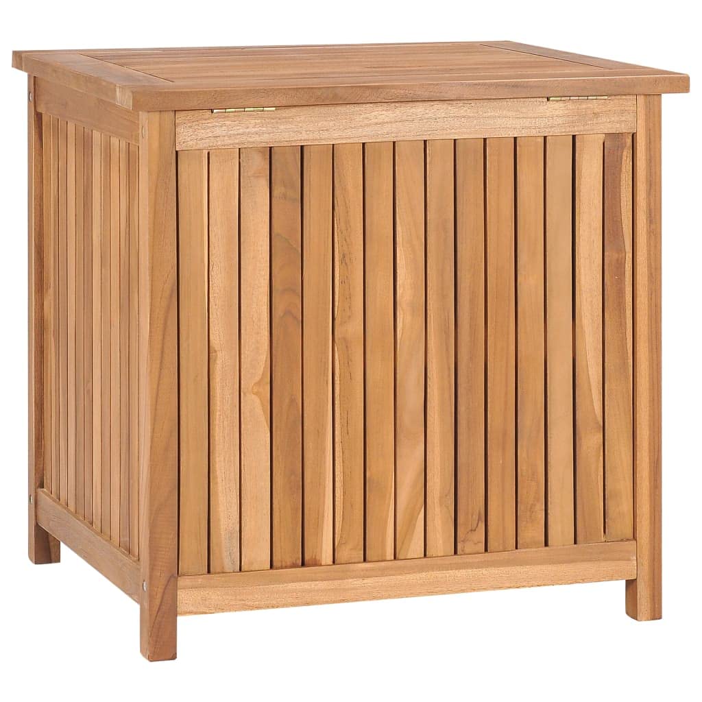 Premium Teak Wood Patio Storage Box with Waterproof Lining - 23.6
