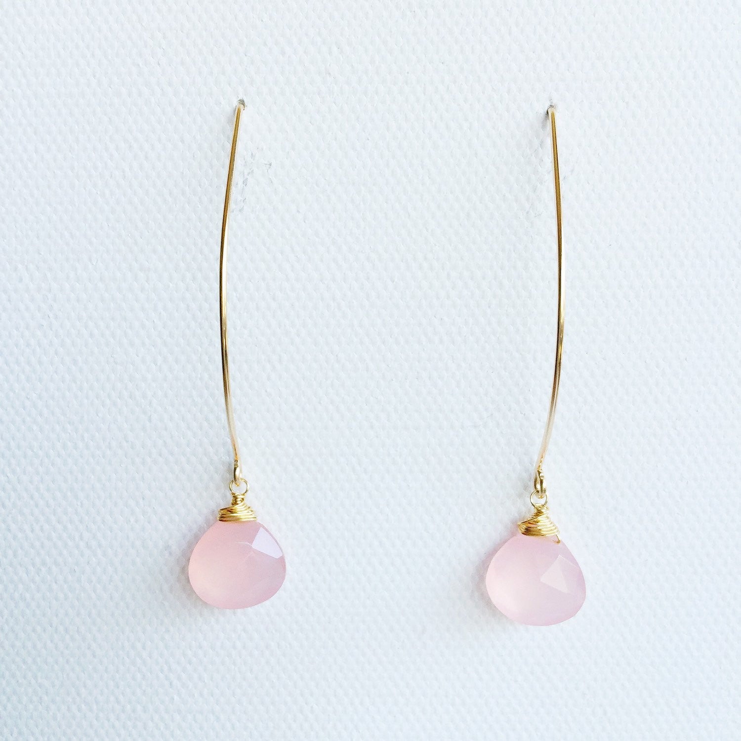 Kalena Pink Chalcedony Earrings (E251) – Elegant Gemstone Jewelry for Women, Perfect for Parties, Weddings & Everyday Wear